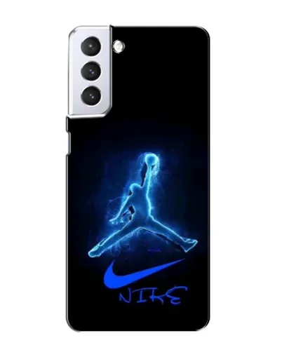 Чехол для Samsung Galaxy S21 с картинкой «Jordan Neon Blue»
