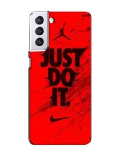 Чохол для Samsung Galaxy S21 з картинкою «Nike Just Do It» Чохол для Samsung Galaxy S21 з картинкою «Nike Just Do It»