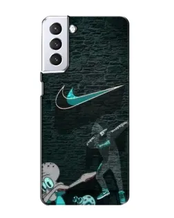 Чехол для Samsung Galaxy S21 с картинкой «Спортивный арт Nike»