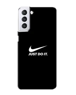 Чехол для Samsung Galaxy S21 с картинкой «Минимализм от Nike»