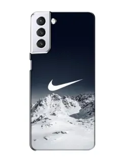 Чехол для Samsung Galaxy S21 с картинкой «Nike — зимние горы»