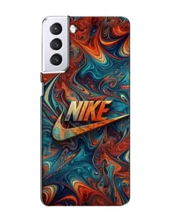 Чехол для Samsung Galaxy S21 с картинкой «Nike в абстракции»