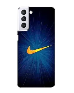 Чехол для Samsung Galaxy S21 с картинкой «Синий пульс Nike»