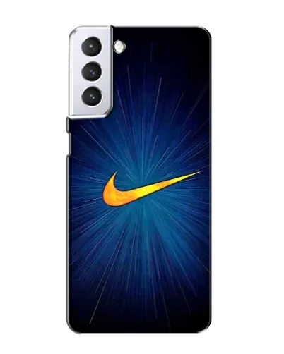 Чехол для Samsung Galaxy S21 с картинкой «Синий пульс Nike» Чехол для Samsung Galaxy S21 с картинкой «Синий пульс Nike»