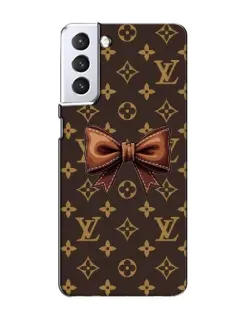 Чехол для Samsung Galaxy S21 с картинкой «LV с бантом» Чехол для Samsung Galaxy S21 с картинкой «LV с бантом»