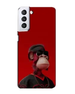 Чехол для Samsung Galaxy S21 с картинкой «Bored Ape в красном» Чехол для Samsung Galaxy S21 с картинкой «Bored Ape в красном»