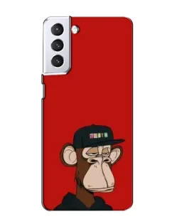 Чехол для Samsung Galaxy S21 с картинкой «Bored Ape — красный фон» Чехол для Samsung Galaxy S21 с картинкой «Bored Ape — красный фон»