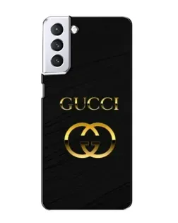 Чехол для Samsung Galaxy S21 с картинкой «Золотой логотип Gucci» Чехол для Samsung Galaxy S21 с картинкой «Золотой логотип Gucci»
