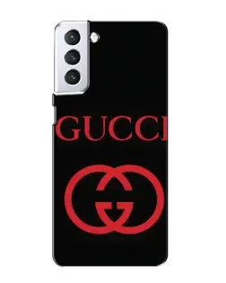 Чехол для Samsung Galaxy S21 с картинкой «Gucci — красный логотип» Чехол для Samsung Galaxy S21 с картинкой «Gucci — красный логотип»
