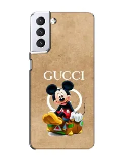 Чехол для Samsung Galaxy S21 с картинкой «Микки Маус Gucci — крафт» Чехол для Samsung Galaxy S21 с картинкой «Микки Маус Gucci — крафт»