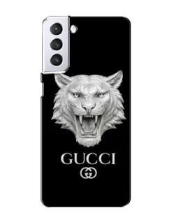 Чехол для Samsung Galaxy S21 с картинкой «Gucci — серебряный лев» Чехол для Samsung Galaxy S21 с картинкой «Gucci — серебряный лев»