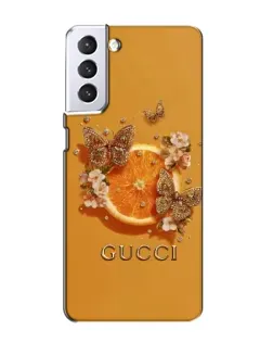 Чехол для Samsung Galaxy S21 с картинкой «Gucci — золотые бабочки» Чехол для Samsung Galaxy S21 с картинкой «Gucci — золотые бабочки»