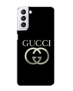 Чехол для Samsung Galaxy S21 с картинкой «Gucci — золото на черном» Чехол для Samsung Galaxy S21 с картинкой «Gucci — золото на черном»