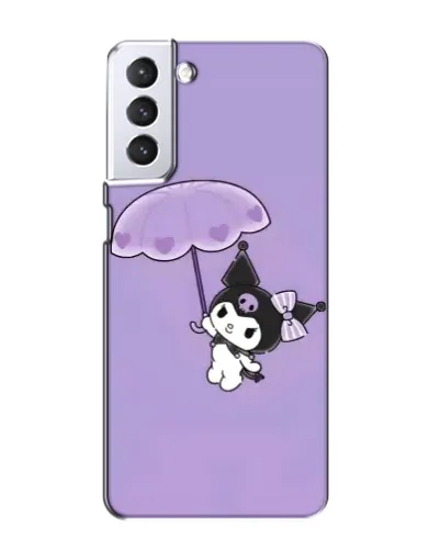Чехол для Samsung Galaxy S21 с картинкой «Kuromi с зонтиком»