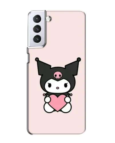 Чехол для Samsung Galaxy S21 с картинкой «Kuromi и сердце»