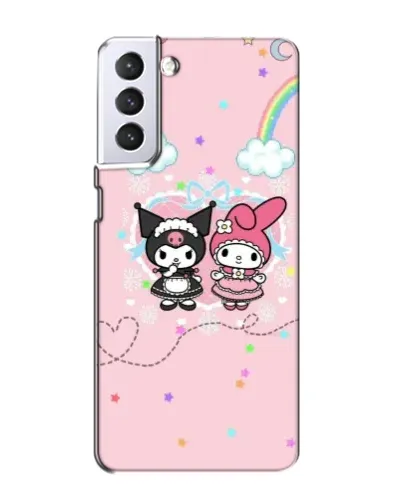 Чехол для Samsung Galaxy S21 с картинкой «My Melody и Kuromi»