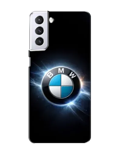 Чехол для Samsung Galaxy S21 с картинкой «BMW — неоновое сияние»