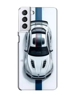 Чехол для Samsung Galaxy S21 с картинкой «Вид сверху — BMW M» Чехол для Samsung Galaxy S21 с картинкой «Вид сверху — BMW M»