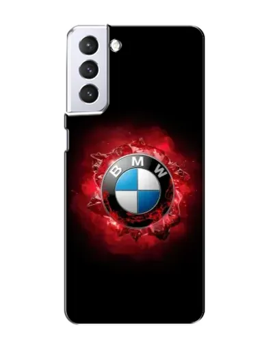 Чехол для Samsung Galaxy S21 с картинкой «Логотип BMW — вспышка»