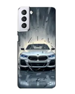 Чехол для Samsung Galaxy S21 с картинкой «BMW в свете фар» Чехол для Samsung Galaxy S21 с картинкой «BMW в свете фар»
