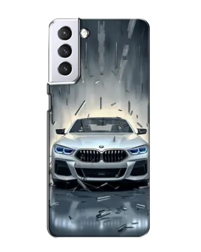 Чехол для Samsung Galaxy S21 с картинкой «BMW в свете фар»