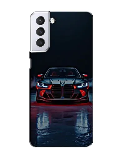 Чехол для Samsung Galaxy S21 с картинкой «BMW на мокрой дороге»