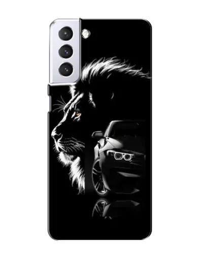 Чехол для Samsung Galaxy S21 с картинкой «BMW и лев»