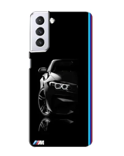 Чехол для Samsung Galaxy S21 с картинкой «Силуэт BMW в темноте»