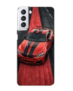 Чехол для Samsung Galaxy S21 с картинкой «BMW на красной дорожке» Чехол для Samsung Galaxy S21 с картинкой «BMW на красной дорожке»
