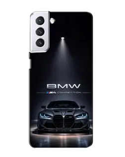 Чехол для Samsung Galaxy S21 с картинкой «BMW сквозь ночной город» Чехол для Samsung Galaxy S21 с картинкой «BMW сквозь ночной город»