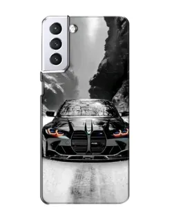 Чехол для Samsung Galaxy S21 с картинкой «BMW — акварельный дрифт» Чехол для Samsung Galaxy S21 с картинкой «BMW — акварельный дрифт»