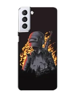 Чехол для Samsung Galaxy S21 с картинкой «PUBG — огненный силуэт» Чехол для Samsung Galaxy S21 с картинкой «PUBG — огненный силуэт»