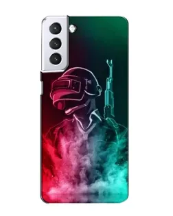 Чехол для Samsung Galaxy S21 с картинкой «PUBG — огненный воин» Чехол для Samsung Galaxy S21 с картинкой «PUBG — огненный воин»