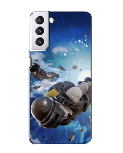 Чехол для Samsung Galaxy S21 с картинкой «Десант PUBG — прыжок»