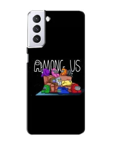 Чехол для Samsung Galaxy S21 с картинкой «Логотип Among Us»
