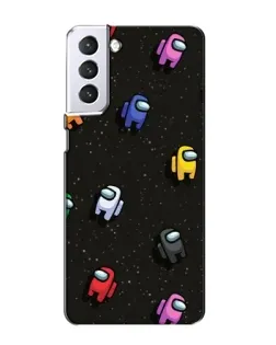 Чехол для Samsung Galaxy S21 с картинкой «Космический паттерн Among Us» Чехол для Samsung Galaxy S21 с картинкой «Космический паттерн Among Us»