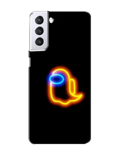 Чехол для Samsung Galaxy S21 с картинкой «Among Us неоновое сияние»