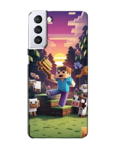 Чехол для Samsung Galaxy S21 с картинкой «Стив на ферме» Чехол для Samsung Galaxy S21 с картинкой «Стив на ферме»