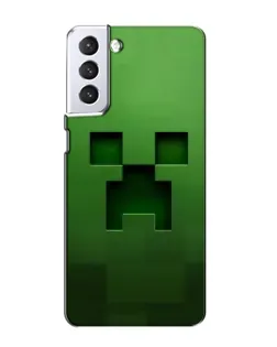 Чехол для Samsung Galaxy S21 с картинкой «Крипер микро-дизайн»