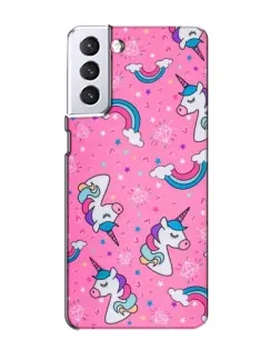 Чехол для Samsung Galaxy S21 с картинкой «Unicorn паттерн розовый» Чехол для Samsung Galaxy S21 с картинкой «Unicorn паттерн розовый»