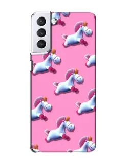 Чехол для Samsung Galaxy S21 с картинкой «Единороги на розовом» Чехол для Samsung Galaxy S21 с картинкой «Единороги на розовом»