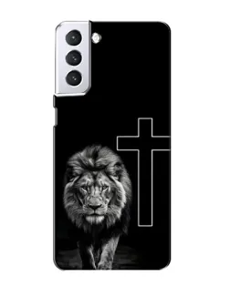 Чехол для Samsung Galaxy S21 с картинкой «Лев и Крест» Чехол для Samsung Galaxy S21 с картинкой «Лев и Крест»