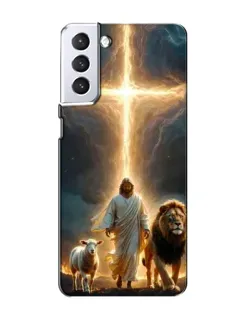 Чехол для Samsung Galaxy S21 с картинкой «Лев Иуды и Свет» Чехол для Samsung Galaxy S21 с картинкой «Лев Иуды и Свет»