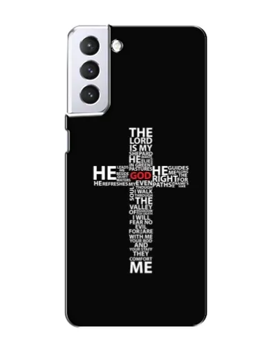 Чехол для Samsung Galaxy S21 с картинкой «Текстовый крест» Чехол для Samsung Galaxy S21 с картинкой «Текстовый крест»