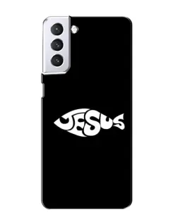 Чехол для Samsung Galaxy S21 с картинкой «Рыба Jesus» Чехол для Samsung Galaxy S21 с картинкой «Рыба Jesus»
