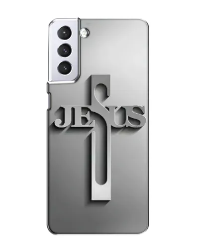 Чехол для Samsung Galaxy S21 с картинкой «Металлический крест Jesus» Чехол для Samsung Galaxy S21 с картинкой «Металлический крест Jesus»