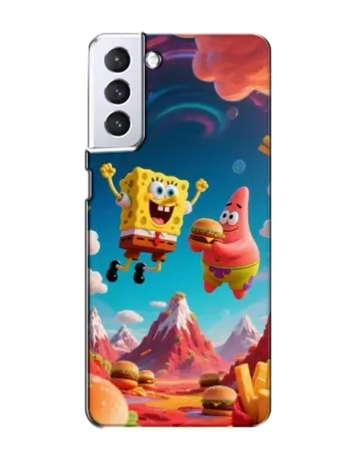 Чехол для Samsung Galaxy S21 с картинкой «Космический фастфуд» Чехол для Samsung Galaxy S21 с картинкой «Космический фастфуд»