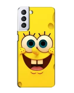 Чехол для Samsung Galaxy S21 с картинкой «Губка Боб улыбка»