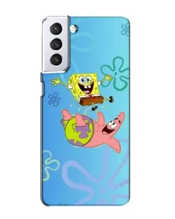 Чехол для Samsung Galaxy S21 с картинкой «Спанч Боб и Патрик»