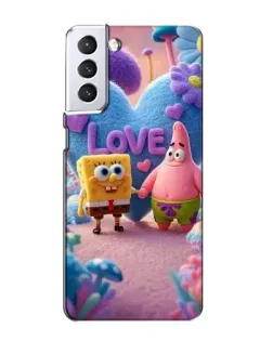 Чехол для Samsung Galaxy S21 с картинкой «Губка Боб Патрик»